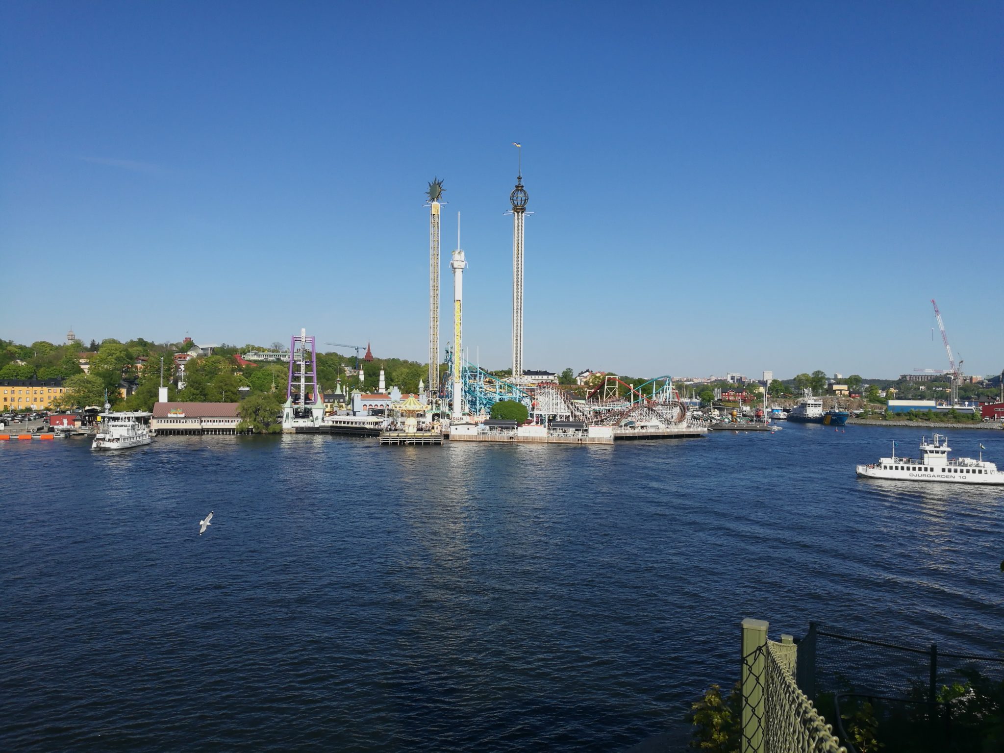 Sztokholm - widok na park rozrywki Gröna Lund